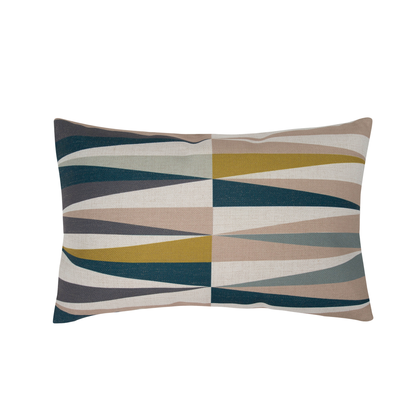 Horizontal Geometric Pattern Accent Pillow Lumbar Cushion Cover & Insert