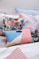 Towel Embroidered Patchwork Accent Pillow Lumbar Cushion Cover & Insert