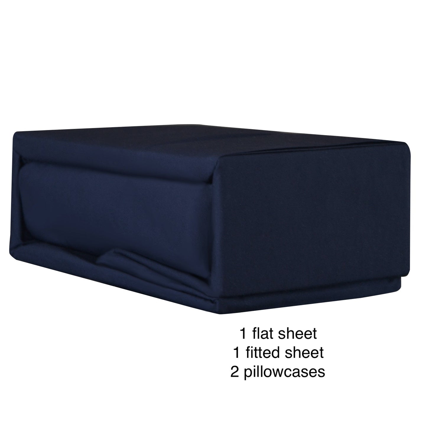 Adien 400 Thread Count Egyptian Cotton Sheet Set 4PCS F Navy