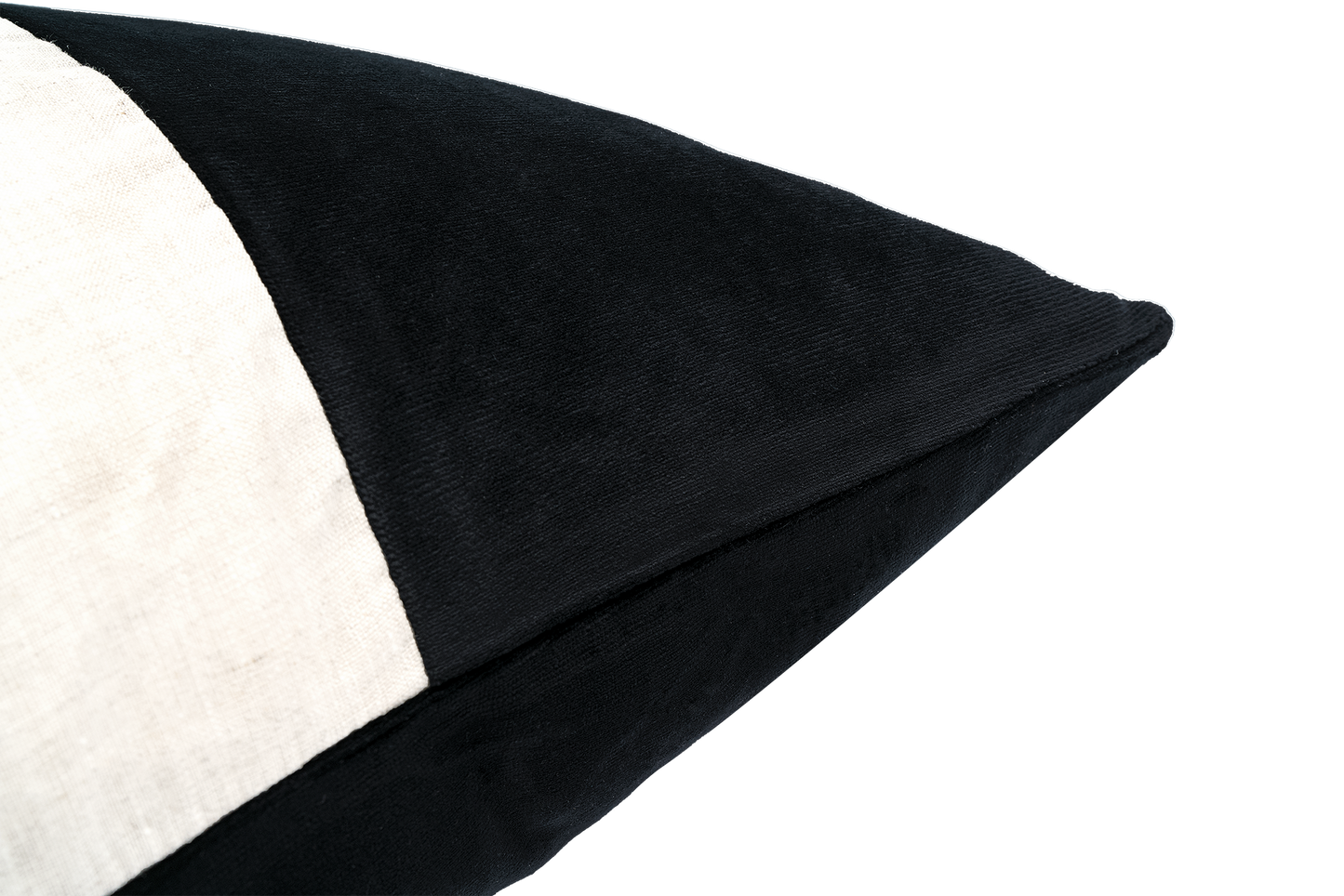 Curved Square Accent Pillow Cushion Cover & Insert Black/White