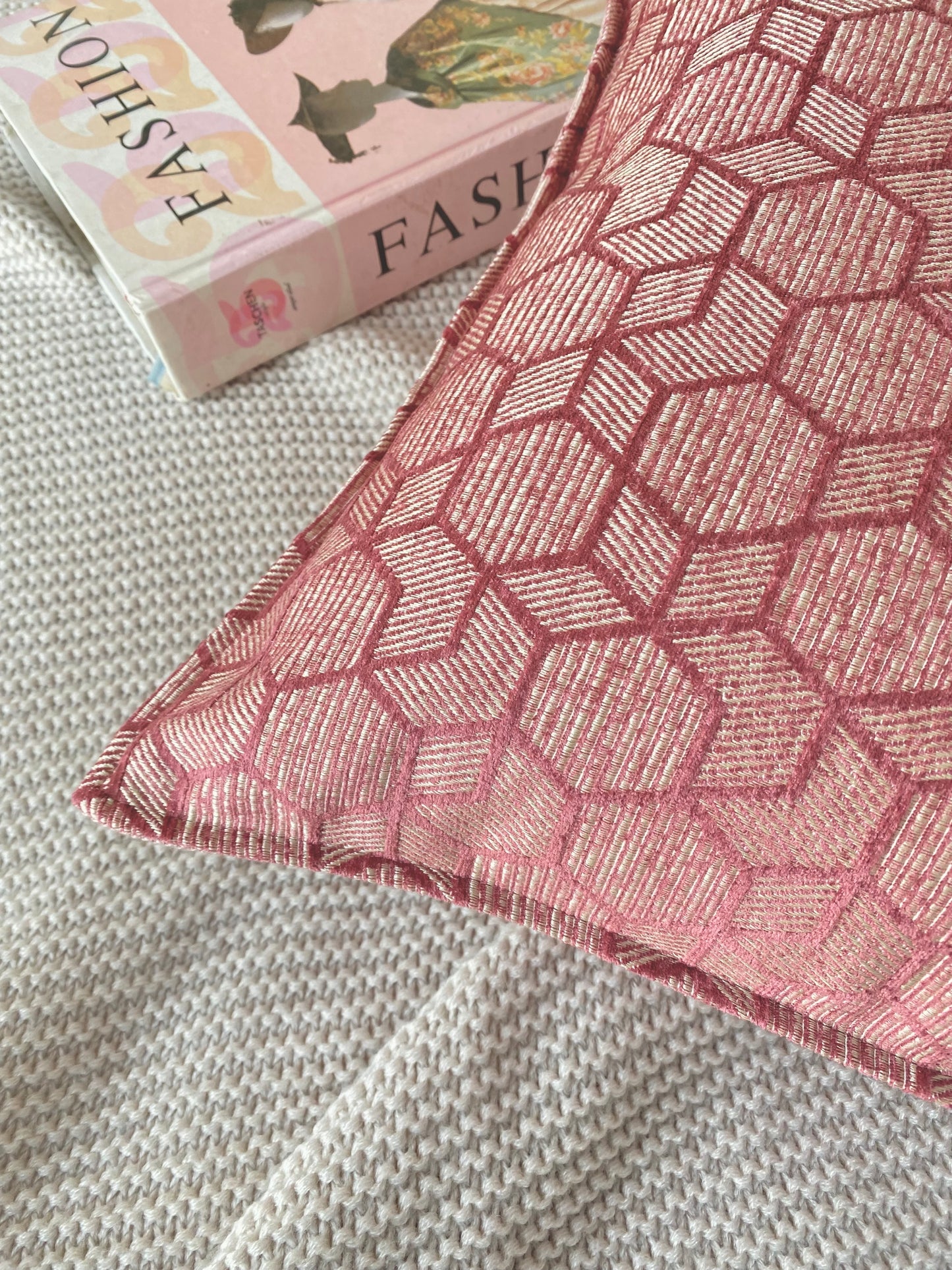 Hexagon Pattern Square Cushion Cover & Insert