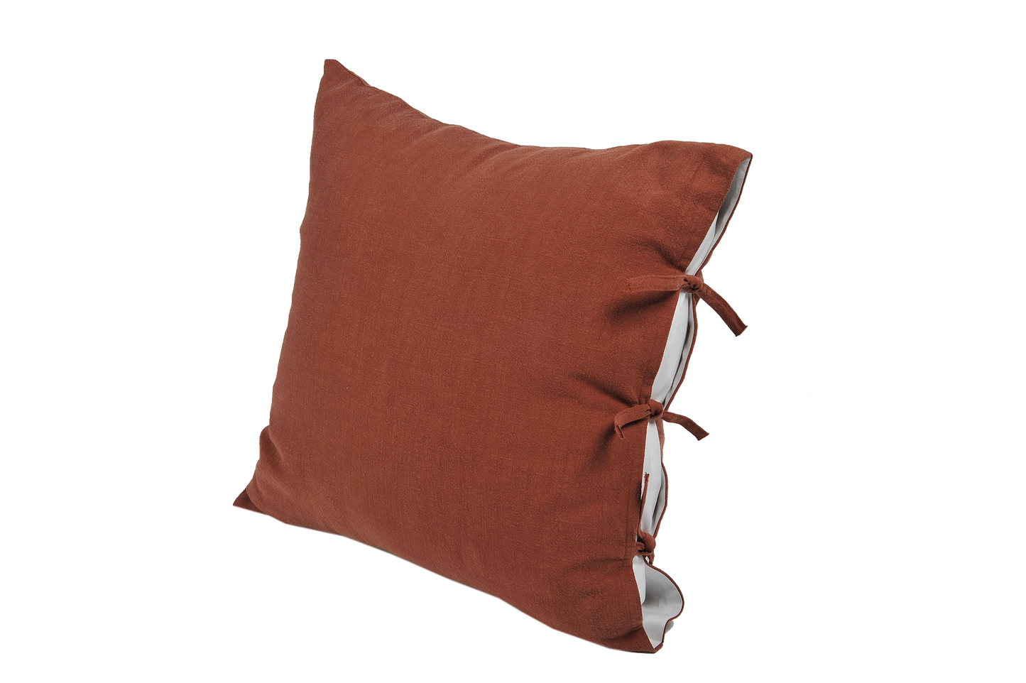 Linen  Knots Square Cushion Cover & Insert Garnet
