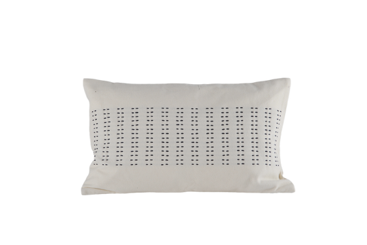 Thread Embroidered Lumbar Cushion Cover & Insert