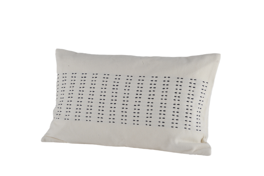 Thread Embroidered Lumbar Cushion Cover & Insert