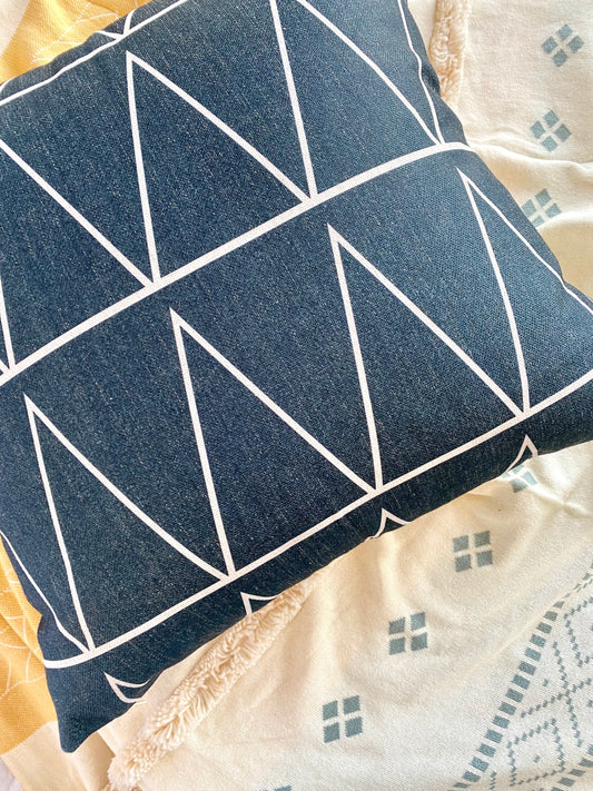 Geometric Pattern Accent Pillow Square Cushion Cover & Insert