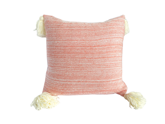 Tassels Accent Pillow Square Cushion Cover & Insert
