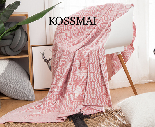 Pink Diamond Throw & Blanket 47" X 63“