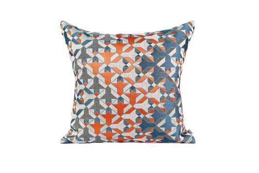 Abstract Jacquard Accent Pillow Square Cushion Cover & Insert