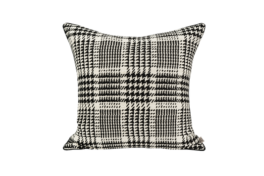 Houndstooth Pattern Accent Pillow Square Cushion Cover & Insert