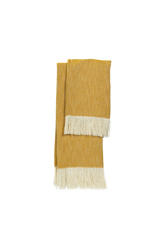 Fringe Striped Wool Texture Throw Blanket 102" X 55"